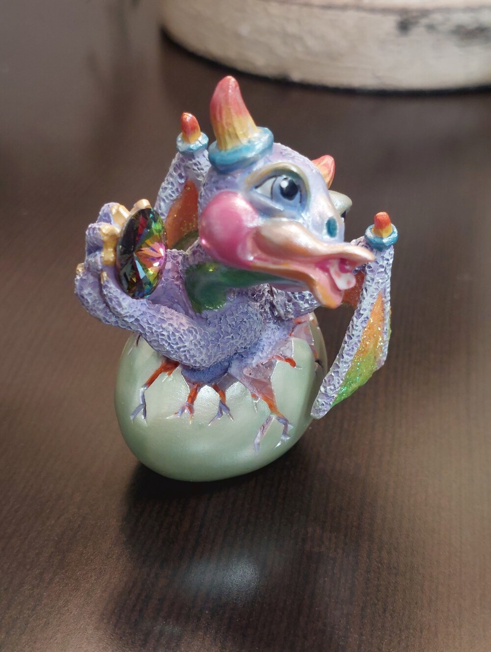 Mood Dragon Naughty # cf29414 see mouth photo looks like a small chip 3" magical